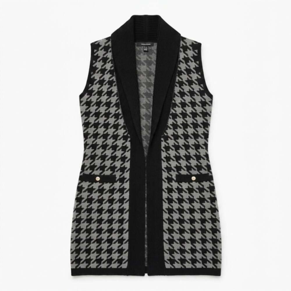 NWOT White House Black Market Houndstooth Office NYC Chic Dark Academia Size S